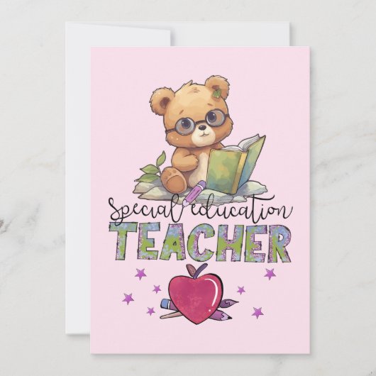 Speciaal onderwijs leraar Happy Teachers Day Kaart (Voorkant)