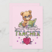 Speciaal onderwijs leraar Happy Teachers Day Kaart (Voorkant / Achterkant)
