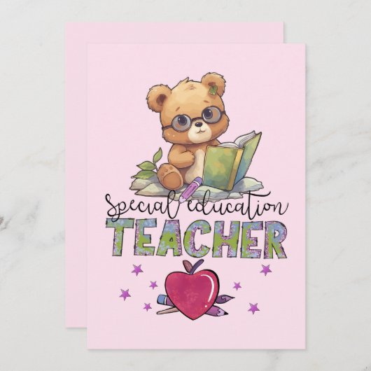 Speciaal onderwijs leraar Happy Teachers Day Kaart (Voorkant / Achterkant)