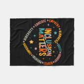 Speciaal onderwijs Leraar Inclusie is Autisme Bewu Fleece Deken (Voorkant (Horizontaal))