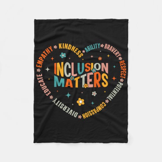 Speciaal onderwijs Leraar Inclusie is Autisme Bewu Fleece Deken (Voorkant)