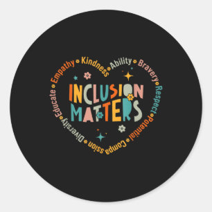 Speciaal onderwijs Leraar Inclusie is Autisme Bewu Ronde Sticker