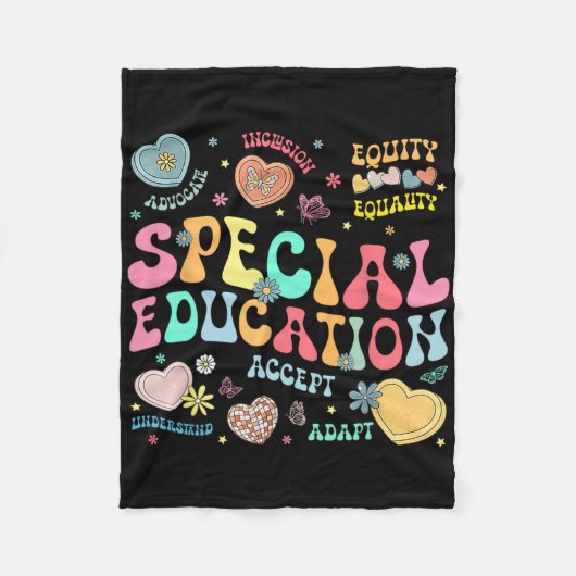 Speciaal onderwijs Leraar Inspirerend Snelheidsles Fleece Deken (Voorkant)