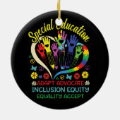 Speciaal onderwijs Leraar Inspirerend SPED Teach Keramisch Ornament (Achterkant)