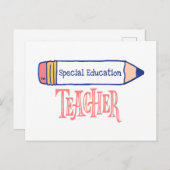 Speciaal Onderwijs Leraar Potlood Ontwerp Briefkaart (Voorkant / Achterkant)