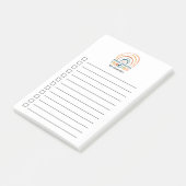 Speciaal onderwijs leraar retro kleuren boho rainb post-it® notes (Schuin)