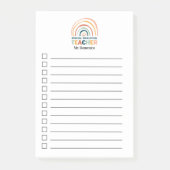 Speciaal onderwijs leraar retro kleuren boho rainb post-it® notes (Voorkant)