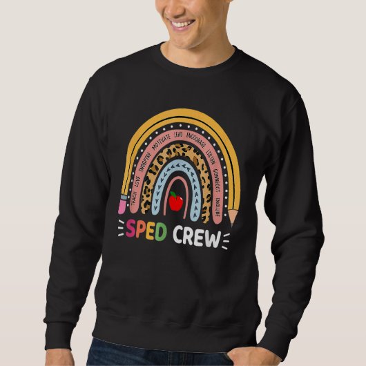 Speciaal onderwijs Leraar Speed Crew Leopard Boho Trui (Voorkant)