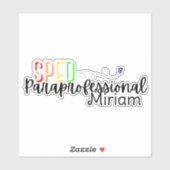 Speciaal onderwijs Para met aangepaste naam Sticker (Vel)