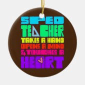 Speciaal onderwijs SPED-leraar neemt hand in hand Keramisch Ornament (Voorkant)