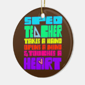 Speciaal onderwijs SPED-leraar neemt hand in hand Keramisch Ornament (Links)