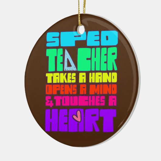 Speciaal onderwijs SPED-leraar neemt hand in hand Keramisch Ornament (Links)