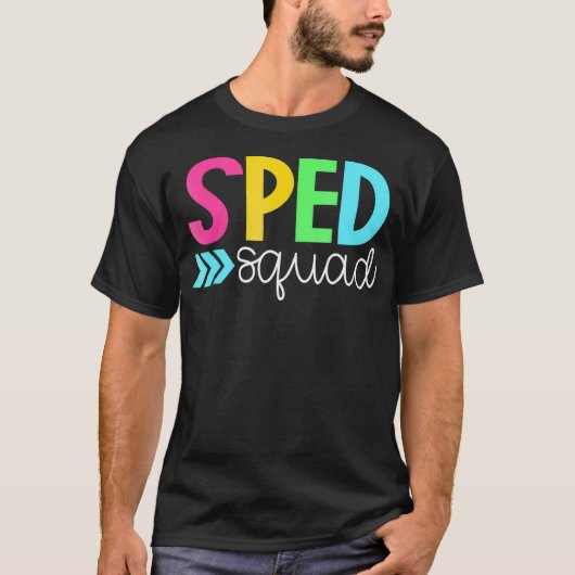 Speciaal onderwijs SPED Team Squad T-shirt (Voorkant)