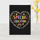 Speciaal Onderwijs Squad Droom Team Sped Leraar Ap Kaart (Gele Bloem)