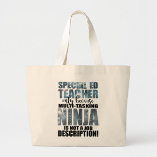 Speciaal onderwijs Super Ninja-leraar Grote Tote Bag