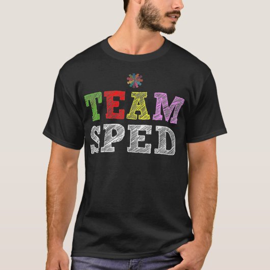 Speciaal onderwijs T shirt Team SPED Squad Special (Voorkant)