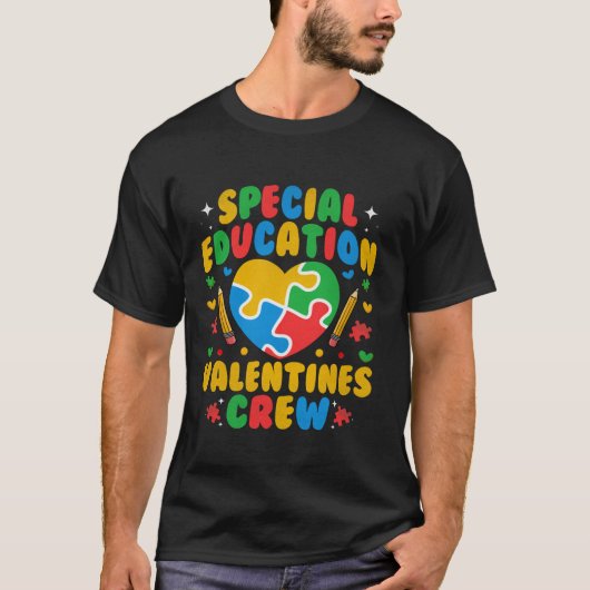 Speciaal Onderwijs Valentijnse Crew SPED Teacher A T-shirt (Voorkant)