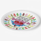 Speciaal onderwijs voor autisme papieren bordje (Gekanteld)