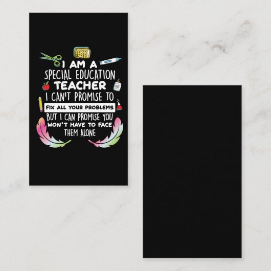 Speciaal onderwijsleraar Autistic Awareness Encou Visitekaartje (Voorkant / Achterkant)