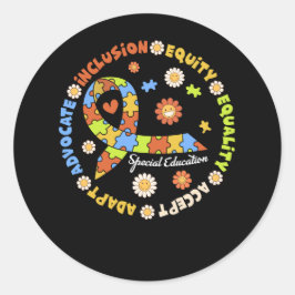 Speciaal onderwijsleraar Inspirerend autisme Awa Ronde Sticker