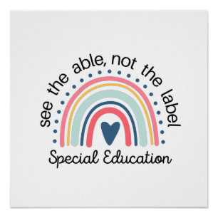 Speciaal onderwijsleraar Shirt, Sped Teacher Perfect Poster