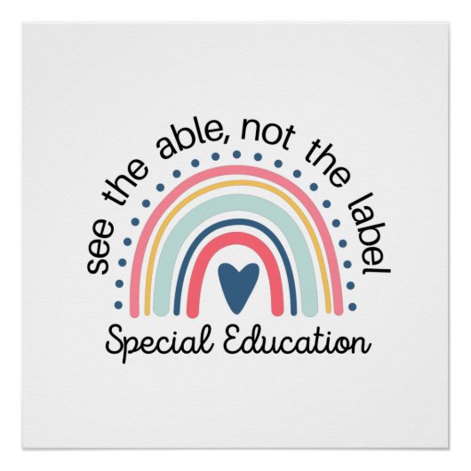 Speciaal onderwijsleraar Shirt, Sped Teacher Perfect Poster (Voorkant)