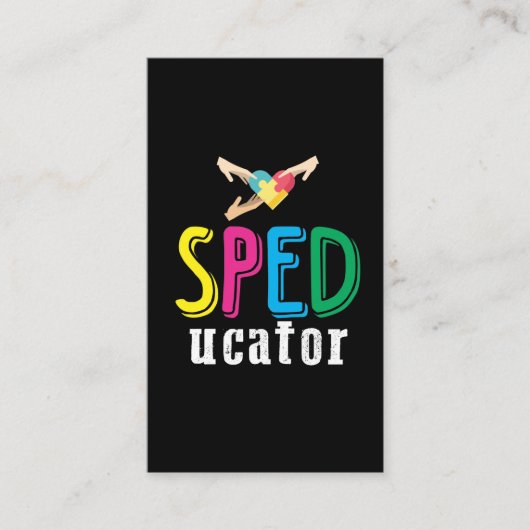 Speciaal onderwijsleraar Sped Children Autisme Visitekaartje (Voorkant)