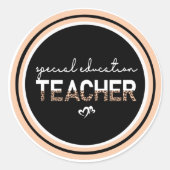 Speciaal onderwijsleraar SPED Ronde Sticker (Voorkant)