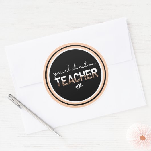 Speciaal onderwijsleraar SPED Ronde Sticker (Envelop)