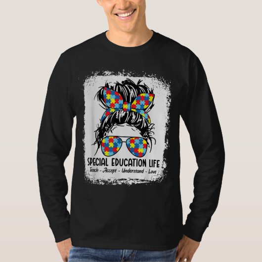 Speciaal onderwijsleven Sped Teacher Teach Accepte T-shirt (Voorkant)