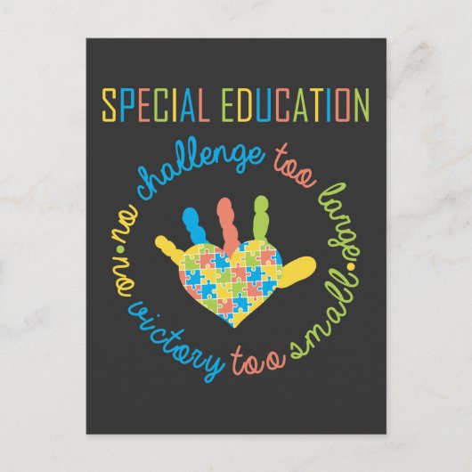 Speciaal onderwijzend leraar Autisme - bewustzijn  Briefkaart (Voorkant)