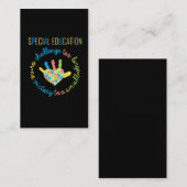 Speciaal onderwijzend leraar Autisme - bewustzijn  Visitekaartje (Voorkant / Achterkant)