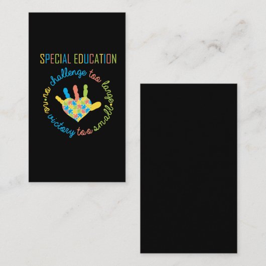 Speciaal onderwijzend leraar Autisme - bewustzijn  Visitekaartje (Voorkant / Achterkant)