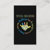 Speciaal onderwijzend leraar Autisme - bewustzijn  Visitekaartje (Voorkant)