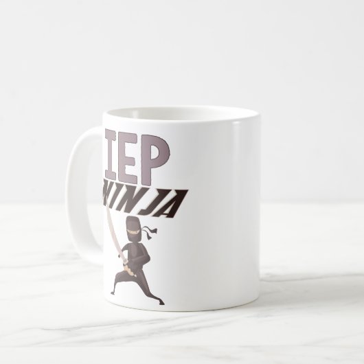 Speciaal onderwijzend leraar Funny Ninja Coffee Mo Koffiemok (Voorkant links)