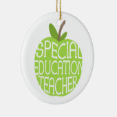 Speciaal onderwijzend leraar Groen Apple Ornament (Rechts)