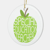 Speciaal onderwijzend leraar Groen Apple Ornament (Links)