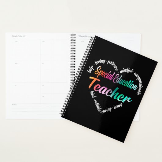 Speciaal onderwijzend leraar hart Word Cloud Planner (Display)