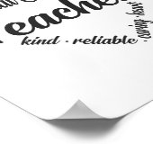 Speciaal onderwijzend leraar hart Word Cloud Poster (Hoek)