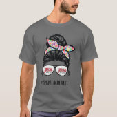 Speciaal onderwijzend leraar Leven Bun Hair Glas T-shirt (Voorkant)
