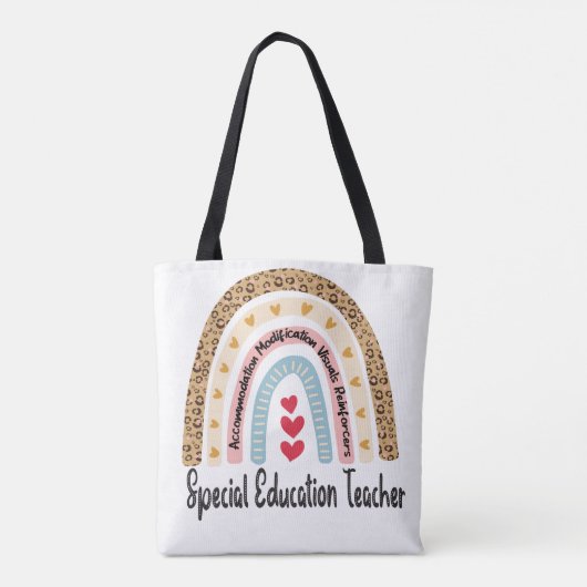 Speciaal onderwijzend leraar regenboogluipaard - S Tote Bag (Achterkant)