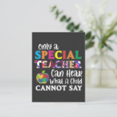 Speciaal onderwijzend leraar speciale Kinderen Briefkaart (Staand voorkant)