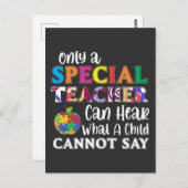 Speciaal onderwijzend leraar speciale Kinderen Briefkaart (Voorkant / Achterkant)