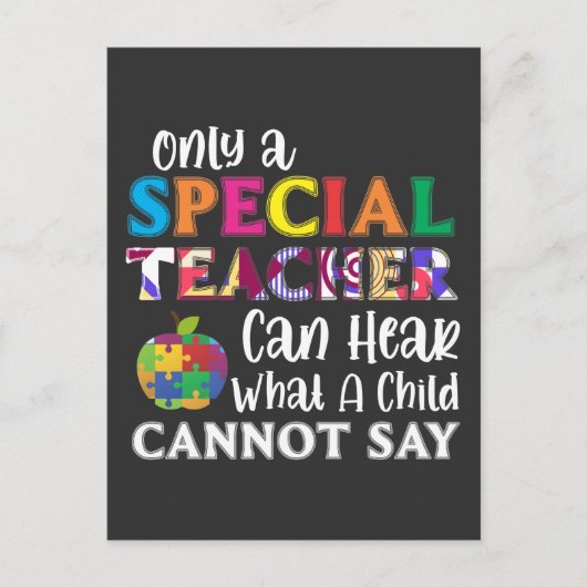 Speciaal onderwijzend leraar speciale Kinderen Briefkaart (Voorkant)