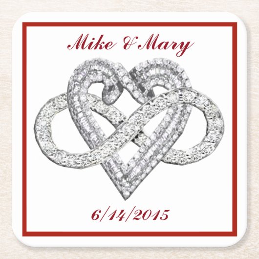 Speciaal Onderzetter voor rood oneinigheids-hartpa (Voorkant)