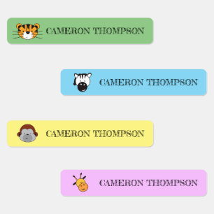 Speciaal onderzoek van Safari-dieren op school Labels