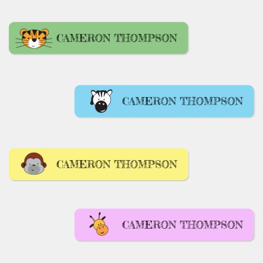 Speciaal onderzoek van Safari-dieren op school Labels (Groep)