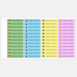 Speciaal onderzoek van Safari-dieren op school Labels