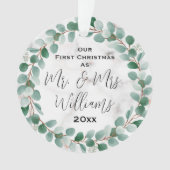 Speciaal ons eerste kersthuwelijk Ornament (voorkant)