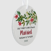 Speciaal ons eerste kersthuwelijk Ornament (voorkant)